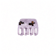 Pinza de garra con estampado floral de mármol lavanda suave Pinza de garra con estampado floral de mármol lavanda suave