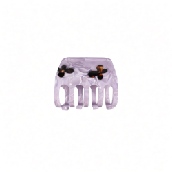 Blumen-Haarspange in zartem Lavendel-Marmor-Design