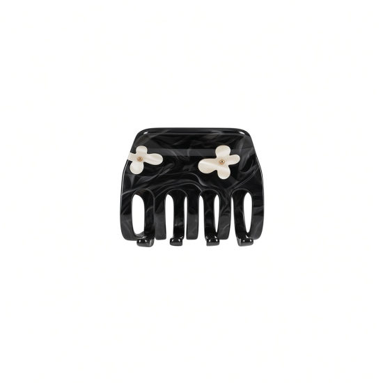Pinza de garra floral Onyx Black & Pearl