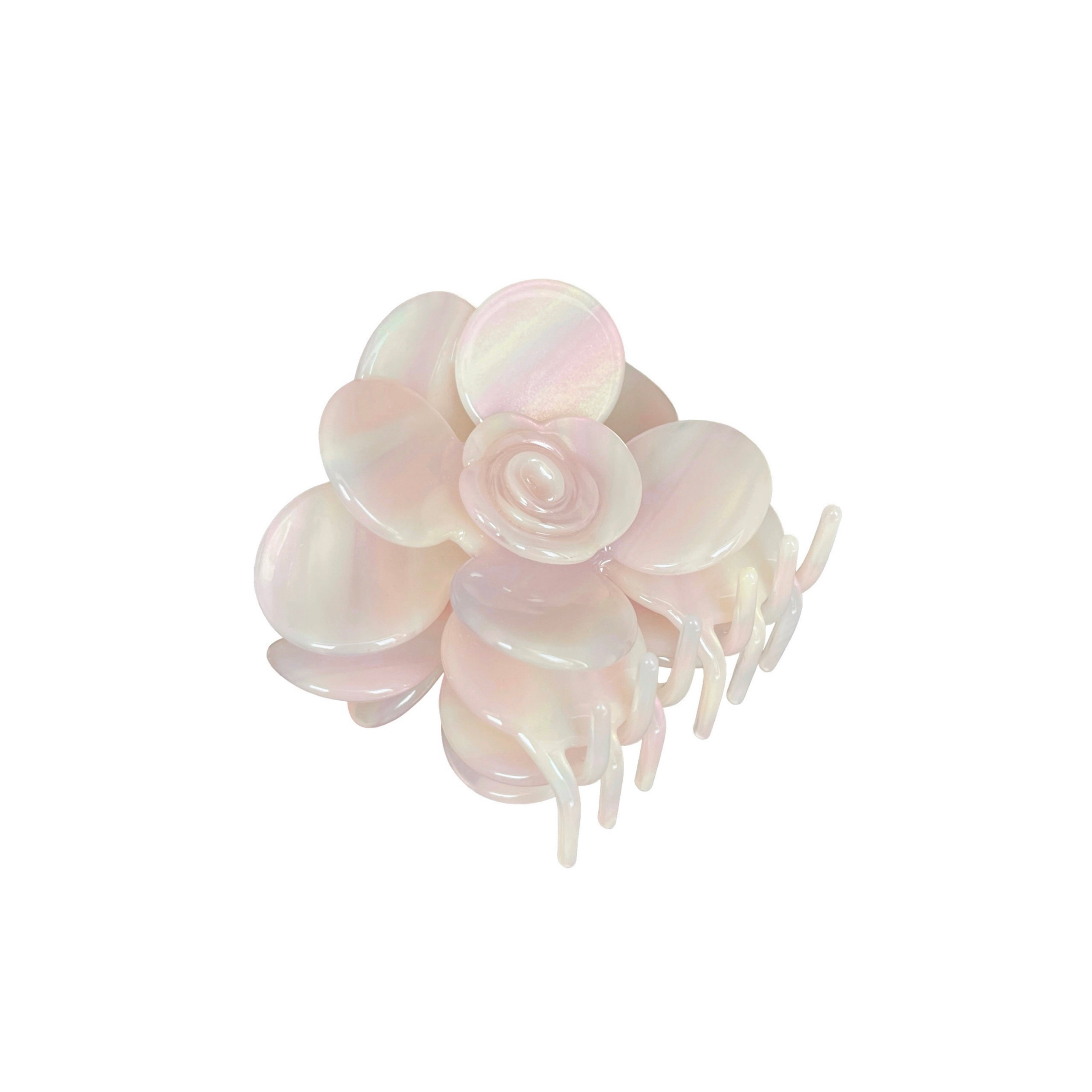 Bloemenclip in geelroze